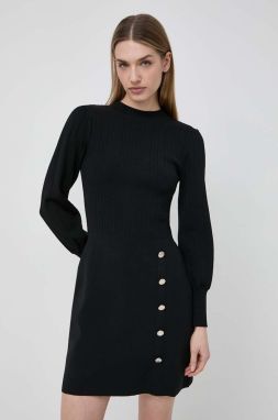 Šaty Morgan čierna farba, mini, áčkový strih