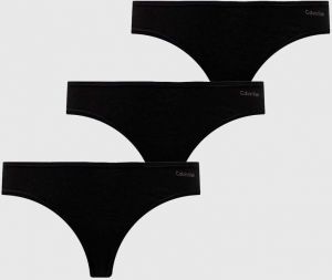 Nohavičky Calvin Klein Underwear 3-pak čierna farba