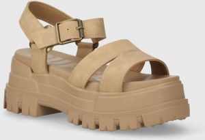 Sandále Buffalo Aspha Ts Sandal dámske, béžová farba, na platforme, 1602190.BEI