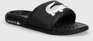Šľapky Lacoste Serve Dual Synthetic Logo Strap pánske, čierna farba, 43CMA0110