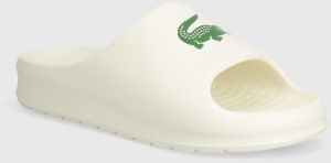 Šľapky Lacoste Serve 2.0 Synthetic dámske, béžová farba, na platforme, 46CFA0028
