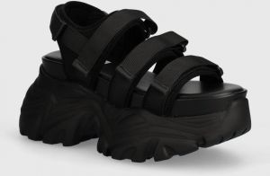 Sandále Steve Madden Voltzer dámske, čierna farba, na platforme, SM11003056