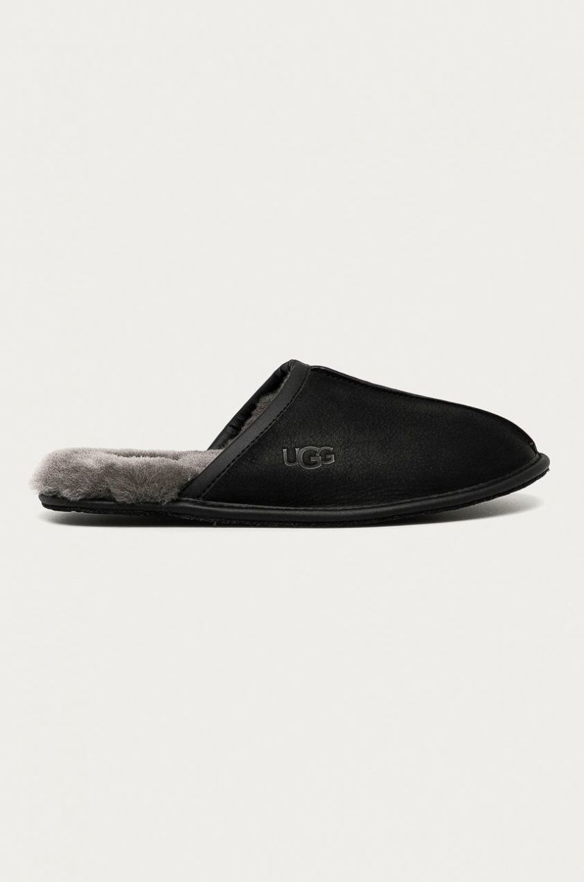 Pánska obuv - Pánska domáca obuv - Čierna - UGG - Kožené papuče Scuff Scuff 1108192.BLK UGG - Kožené papuče Scuff Scuff 1108192.BLK