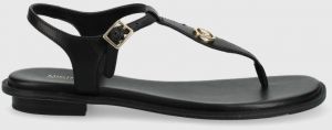 Kožené sandále MICHAEL Michael Kors Mallory Thong Mallory Thong dámske, čierna farba,, 40S1MAFA2L