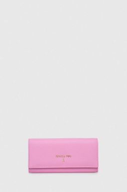 Kožená peňaženka Patrizia Pepe dámsky, ružová farba, CQ0215 L001