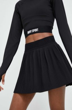 Sukňa Dkny čierna farba, mini, áčkový strih, DP2S4862