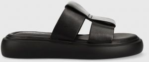 Kožené šľapky Vagabond Shoemakers Blenda BLENDA dámske, čierna farba, na platforme, 5519.201.20,