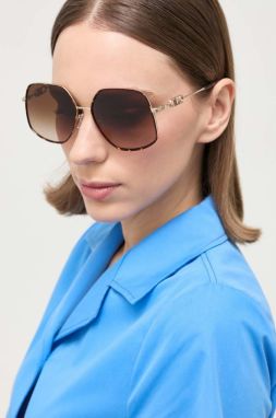 Slnečné okuliare Michael Kors EMPIRE BUTTERFLY dámske, hnedá farba, 0MK1127J