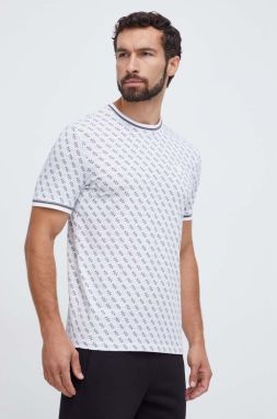 Tričko Guess MARSHALL pánsky, biela farba, vzorovaný, Z2YI05 J1314