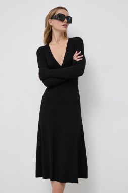Šaty Pinko čierna farba, midi, áčkový strih, 102023.A18P