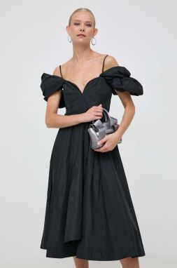 Šaty Pinko čierna farba, midi, áčkový strih, 101972.Y3LE