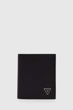 Kožená peňaženka Guess pánsky, čierna farba, SMCSLE LEA22