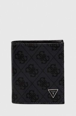 Kožená peňaženka Guess VEZZOLA pánsky, čierna farba, SMVELE LEA22