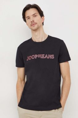 Bavlnené tričko Joop! Cassian pánsky, čierna farba, s potlačou, 3004004810015540