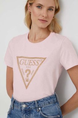 Tričko Guess dámsky, ružová farba, W4RI69 J1314