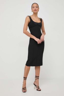 Šaty Versace Jeans Couture čierna farba, mini, priliehavá, 76HAO919 N0103