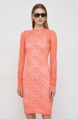 Šaty Pinko oranžová farba, mini, priliehavá, 102923.A1LG