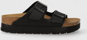 Šľapky Birkenstock Arizona Platform Flex BIRKENSTOCK X PAPILLIO Arizona Platform Flex dámske, čierna farba,, 1027395