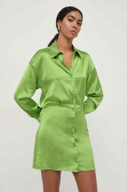 Šaty Patrizia Pepe zelená farba, mini, áčkový strih, 8A1260 A644