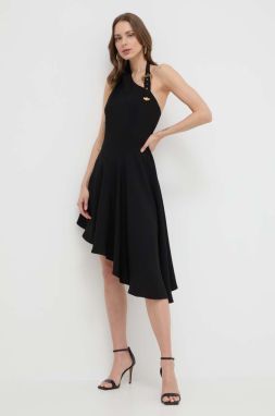 Šaty Versace Jeans Couture čierna farba, mini, áčkový strih, 76HAO917 N0302