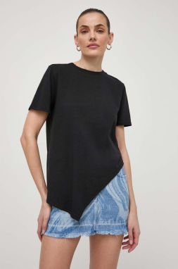 Bavlnené tričko Patrizia Pepe dámsky, čierna farba, 2M4378 J111