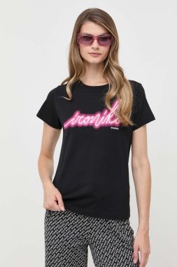 Bavlnené tričko Pinko čierna farba, 100355.A1AY