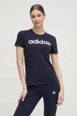 Bavlnené tričko adidas H07833 tmavomodrá farba, H07833