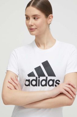 Bavlnené tričko adidas GL0649 biela farba, GL0649