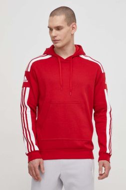 Mikina adidas Performance HC6282 pánska, červená farba, s nášivkou,  HC6282