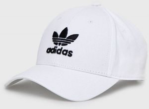 Bavlnená mikina adidas Originals biela farba, s nášivkou, FJ2545