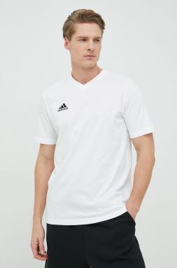 Bavlnené tričko adidas Performance biela farba, jednofarebné, HC0452