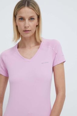 Športové tričko Columbia Zero Rules ružová farba, 1533571
