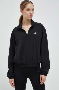Tréningová mikina adidas Performance Training Essentials čierna farba, jednofarebná, HZ5636