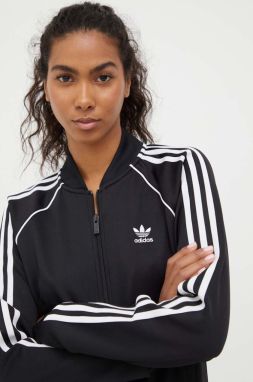 Mikina adidas Originals dámska, čierna farba, s nášivkou,  IK4034