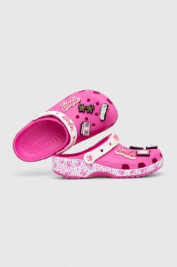 Šľapky Crocs Barbie Classic Clog Cls dámske, ružová farba, 206340