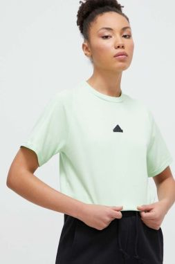 Tričko adidas Z.N.E dámske, zelená farba, IS3921
