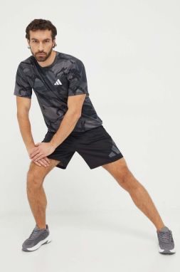 Tréningové tričko adidas Performance Training Essential šedá farba, vzorované, IM7449