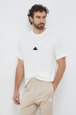 Tričko adidas Z.N.E pánske, béžová farba, jednofarebné, IN7097