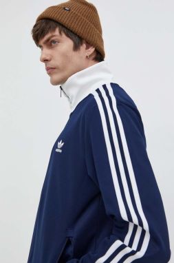 Mikina adidas Originals pánska, tmavomodrá farba, vzorovaná, IP0418