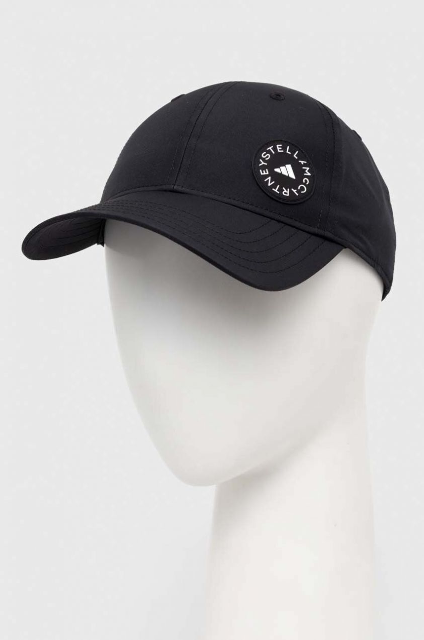 Šiltovka adidas by Stella McCartney čierna farba, jednofarebná, IP0394