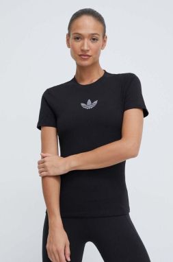 Tričko adidas Originals dámsky, čierna farba, IT9421