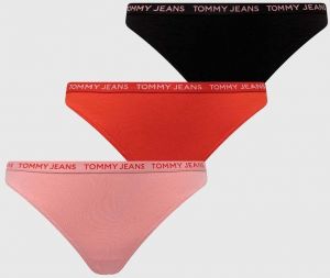Tangá Tommy Jeans 3-pak červená farba