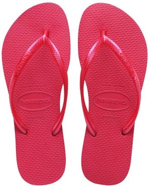 Žabky Havaianas SLIM dámske, ružová farba, na plochom podpätku, 4000030.5241