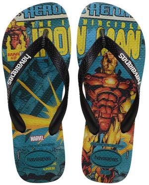 Žabky Havaianas TOP MARVEL pánske, čierna farba, 4147012.5266