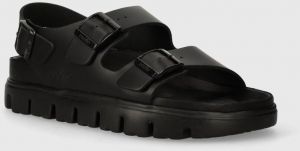 Kožené sandále Birkenstock BIRKENSTOCK X PAPILLIO Arizona Chunky Exq dámske, čierna farba, 1024608