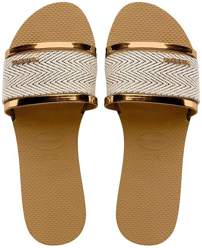 Šľapky Havaianas YOU TRANCOSO PREMIUM dámske, zlatá farba, 4146063.1856