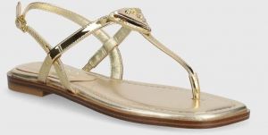 Sandále Guess RAINEY dámske, zlatá farba, FLGRAY LEL21