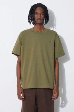 Bavlnené tričko adidas Originals pánske, zelená farba, jednofarebné, IP2771