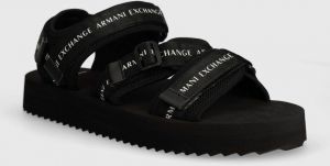 Sandále Armani Exchange pánske, čierna farba, XUP014 XV819 00002