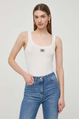 Top Elisabetta Franchi dámsky, biela farba, TK20B42E2,